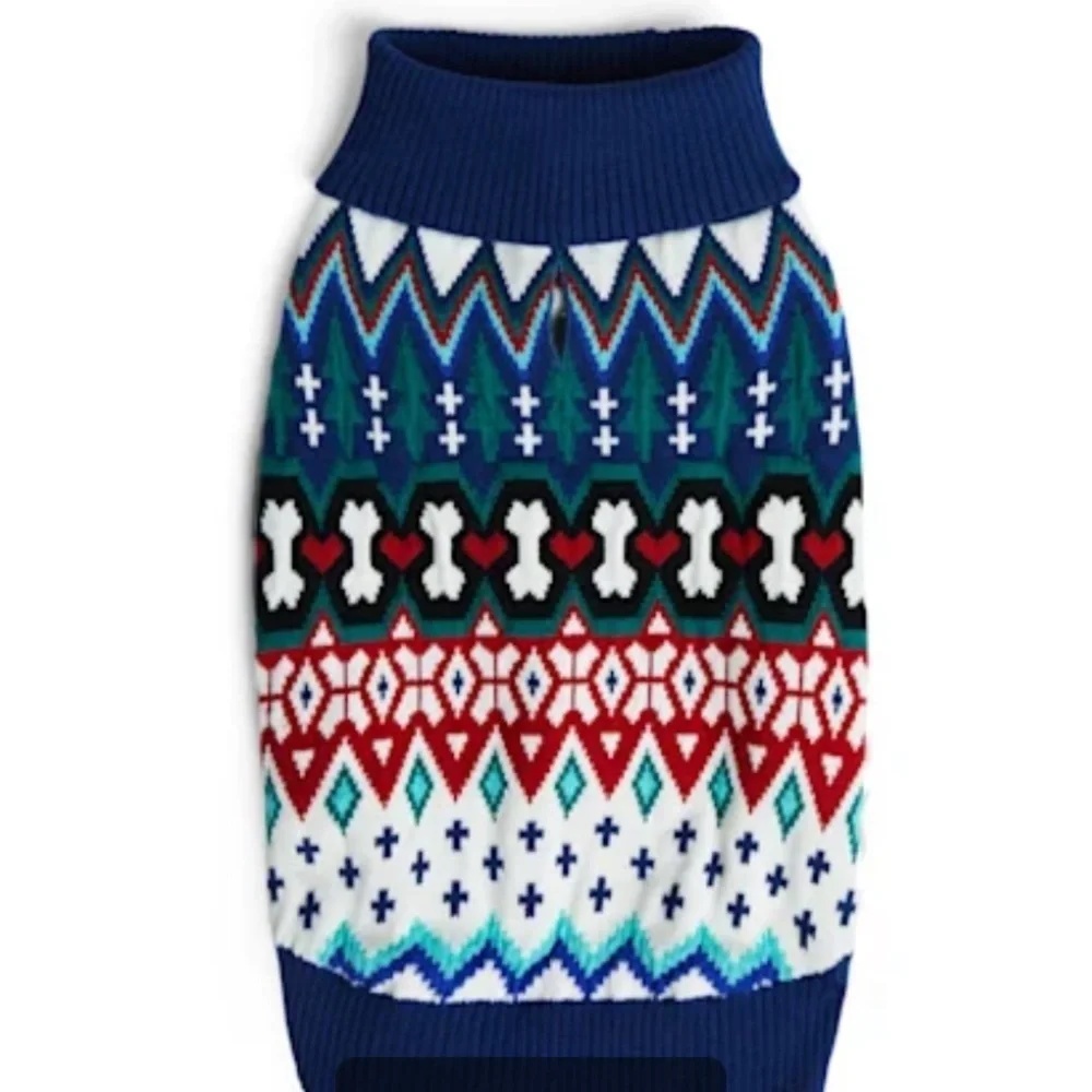 New Crosses Holiday Christmas Winter dog sweater M